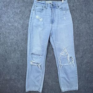 Abercrombie & Fitch Jeans Women 26 / 2 Ankle Straight Ultra High Rise Y2K Ripped